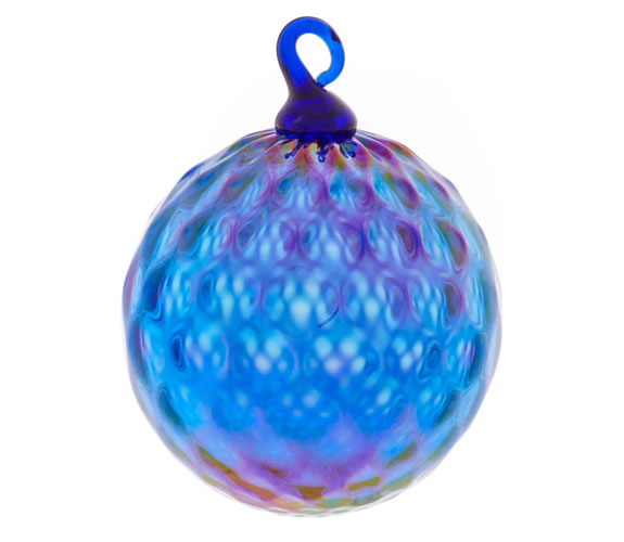 Sapphire Cobalt Ornament September Birthstone  by Glass Eye Studio